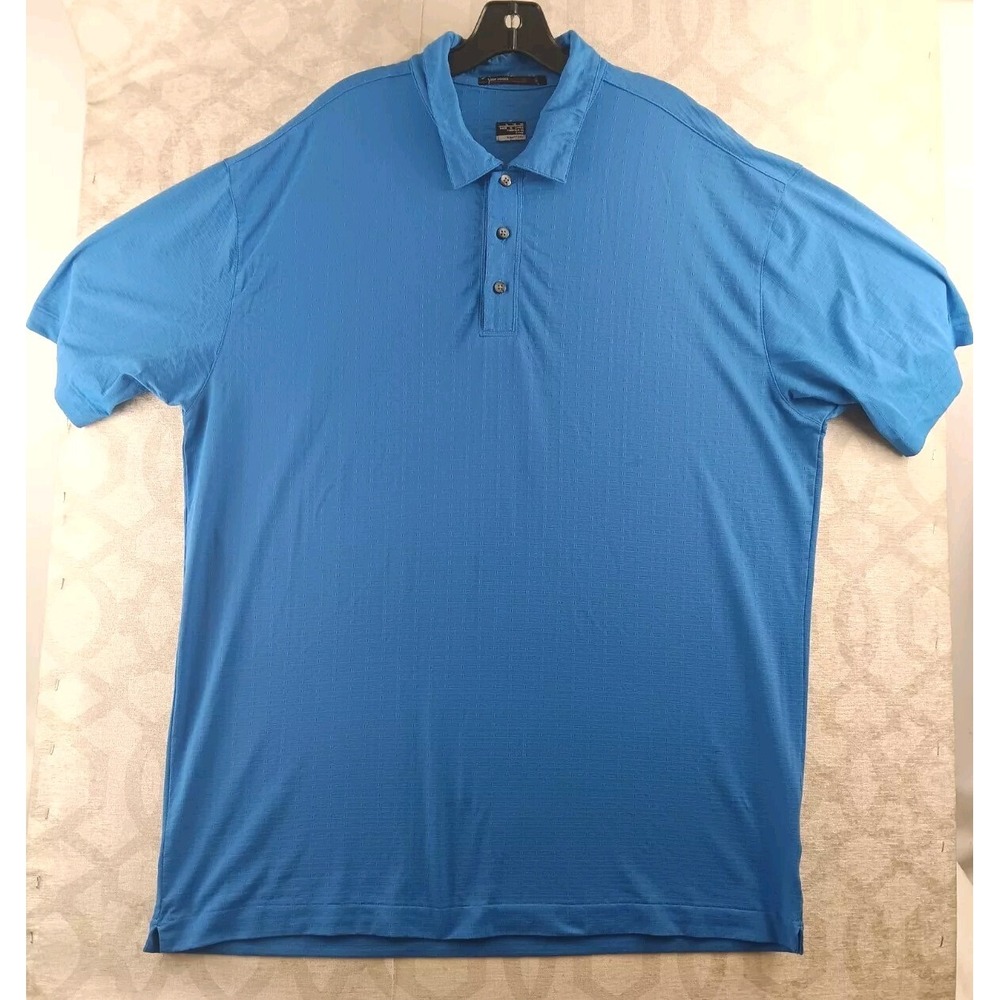 Nike Tiger Woods Collection Polo‎ Shirt Mens Extra Large Blue Short Sleeve
